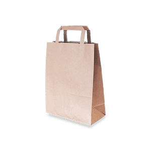 Sac cabas kraft poignées plates 70gr/m2 | 22 + 10 x 28cm