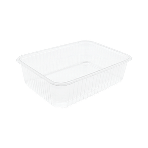 Barquette transportable en polypropylène (PP) de 750 ml, idéale pour plats chauds ou froids, compatible micro-ondes et adaptée à la restauration à emporter