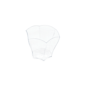Mini coupe hexagonale en polystyrène Cristal 7,5 cl, parfaite pour desserts, apéritifs et buffets raffinés