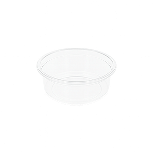 Pot TUSIPACK PET cristal 250 ml, emballage transparent pour plats, sauces et desserts, résistant et pratique pour le transport et la conservation des préparations