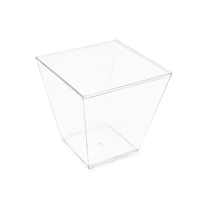 Verrine en polystyrène Cristal 20 cl, idéale pour desserts, salades, apéritifs et présentations gourmandes