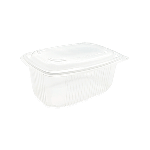 Boîte en polypropylène (PP) transparente avec couvercle à charnière, capacité 1050ml, idéale pour conserver aliments, préparer portions ou organiser la cuisine