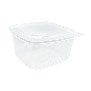 Boîte en polypropylène (PP) transparente avec couvercle à charnière, capacité 1800ml, idéale pour conserver aliments, préparer portions ou organiser la cuisine