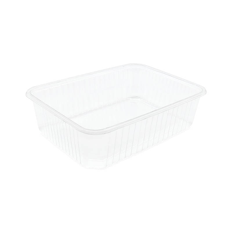 Barquette transportable en polypropylène (PP) de 750 ml, idéale pour plats chauds ou froids, compatible micro-ondes et adaptée à la restauration à emporter