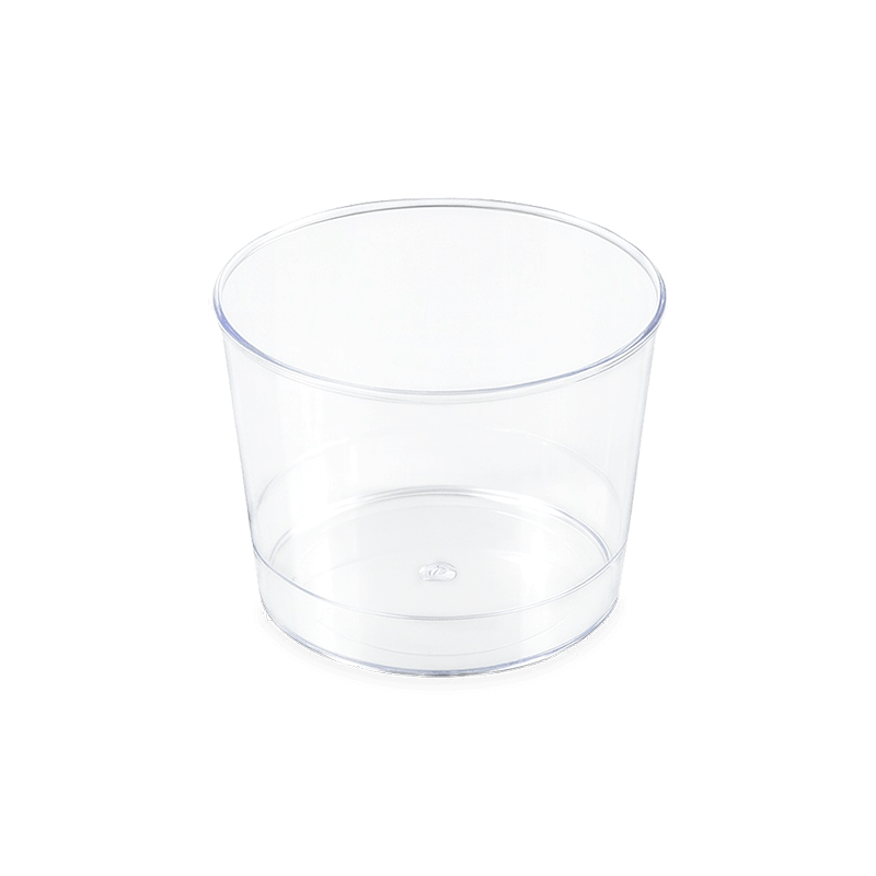 Coupe Bodega transparente en polystyrène Cristal 18 cl, idéale pour cocktails, desserts, buffets et réceptions