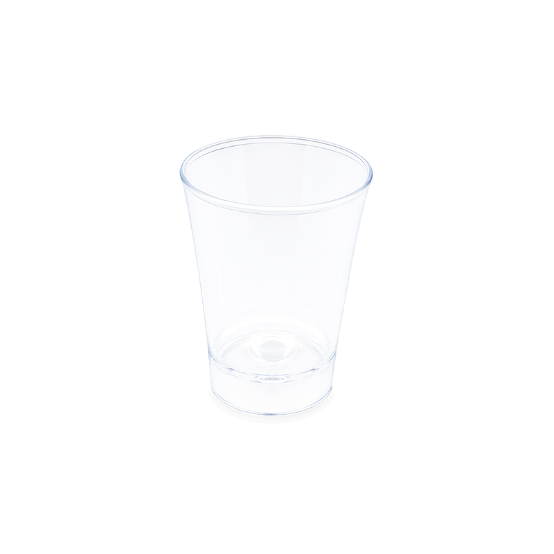 Verre injecté en polystyrène Cristal de 6 cl, idéal pour dégustations, apéritifs et événements professionnels