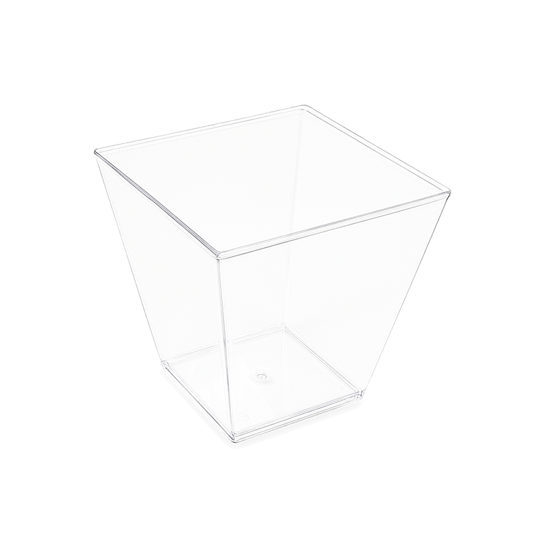 Verrine en polystyrène Cristal 20 cl, idéale pour desserts, salades, apéritifs et présentations gourmandes