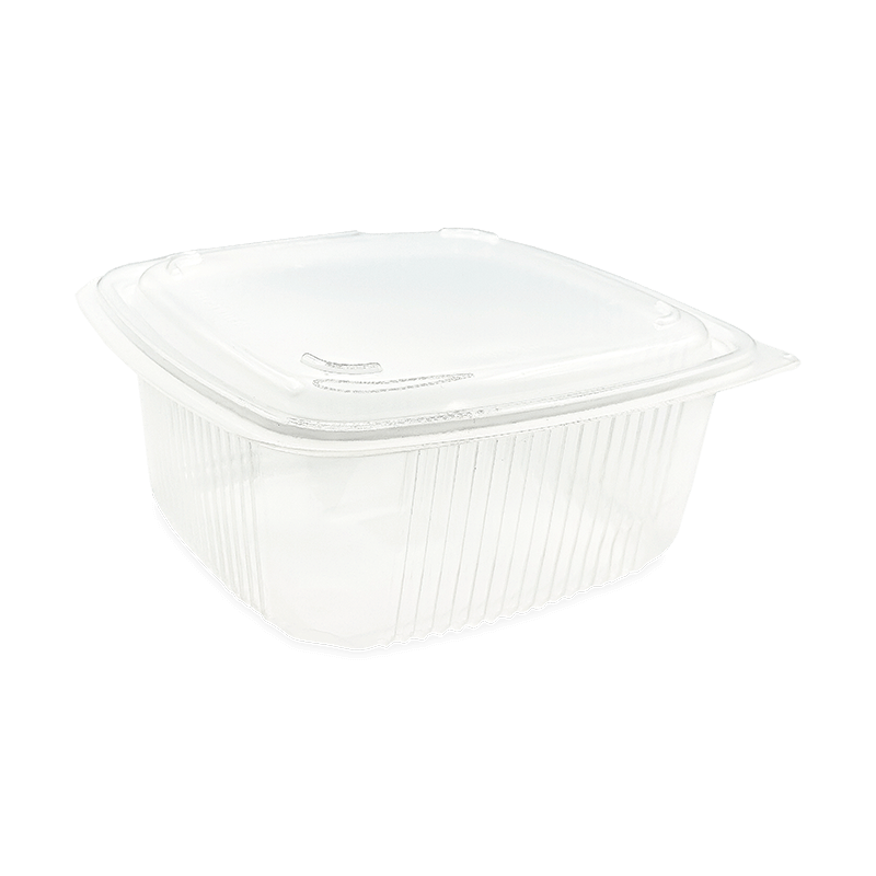 Boîte en polypropylène (PP) transparente avec couvercle à charnière, capacité 1500ml, idéale pour conserver aliments, préparer portions ou organiser la cuisine