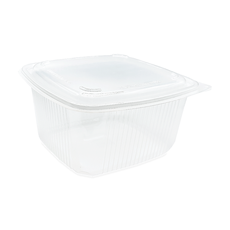 Boîte en polypropylène (PP) transparente avec couvercle à charnière, capacité 1800ml, idéale pour conserver aliments, préparer portions ou organiser la cuisine