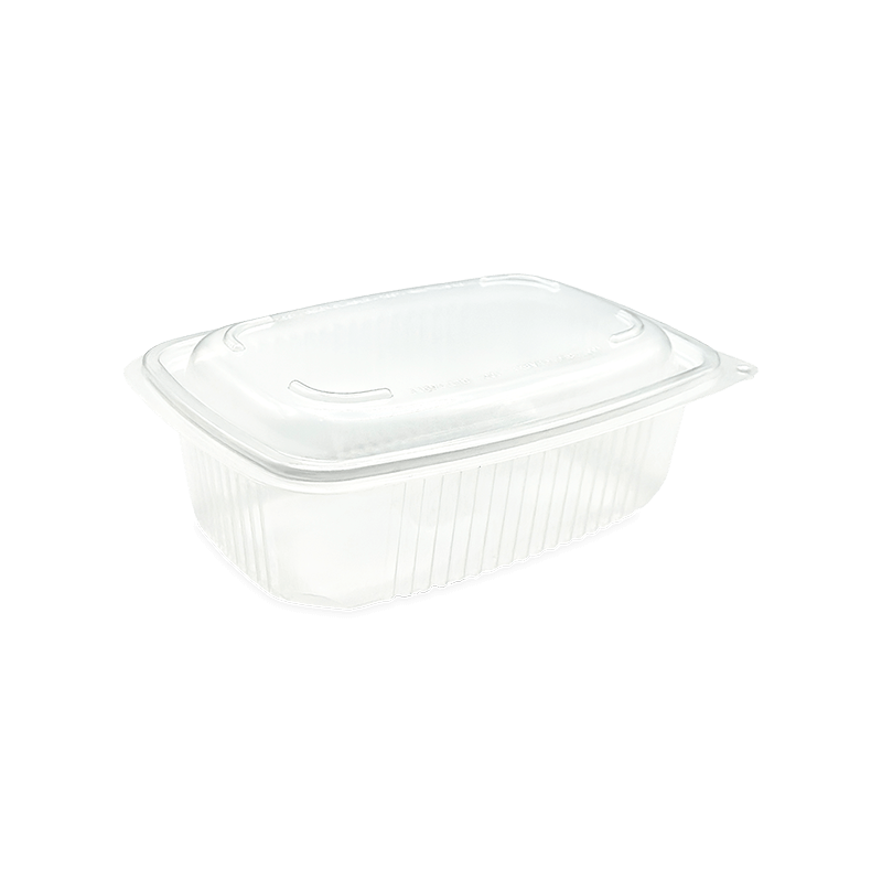 Boîte en polypropylène (PP) transparente avec couvercle à charnière, capacité 800ml, parfaite pour stocker aliments, organiser la cuisine et préparer portions individuelles